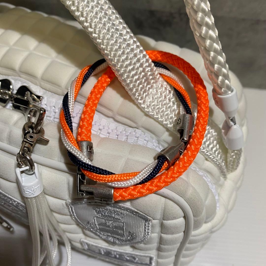 【希少】L4K3 レイク　マカロンバッグ　2WAY 　ホワイト　パッチ　完売品