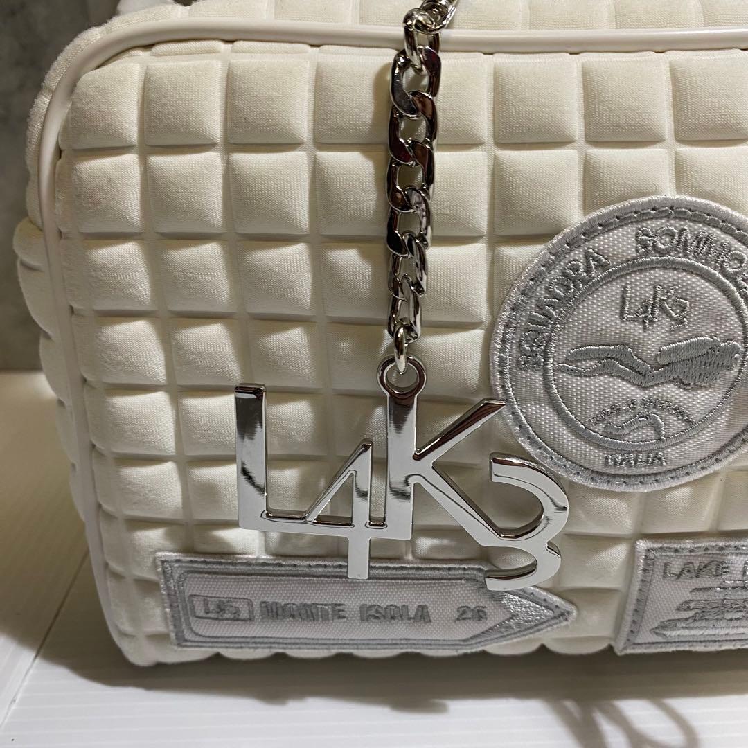【希少】L4K3 レイク　マカロンバッグ　2WAY 　ホワイト　パッチ　完売品