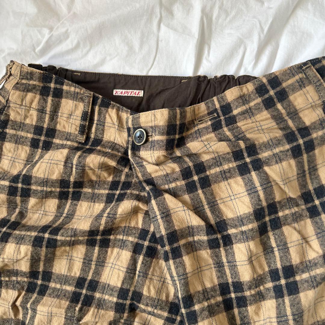 キャピタル　ウールタータンチェックサルエルパンツ サイズ1 KAPITAL