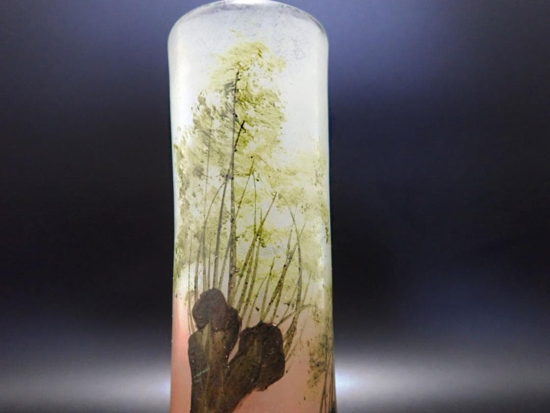 G431 ルグラ 花瓶 Legras 風景文様 アンティーク オールド