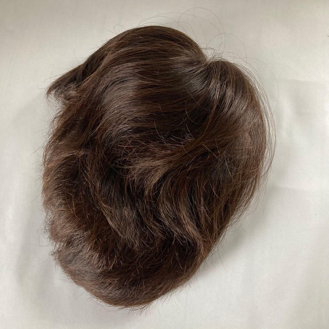 マダムヒロコ　フルウィッグ　ショート　人毛MIX 　総手植え　ナチュラルブラウン
