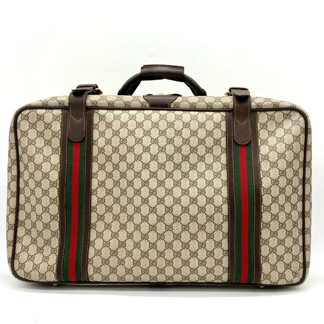 オールドグッチ ボストンバッグ GGスプリーム シェリーライン 旅行カバン