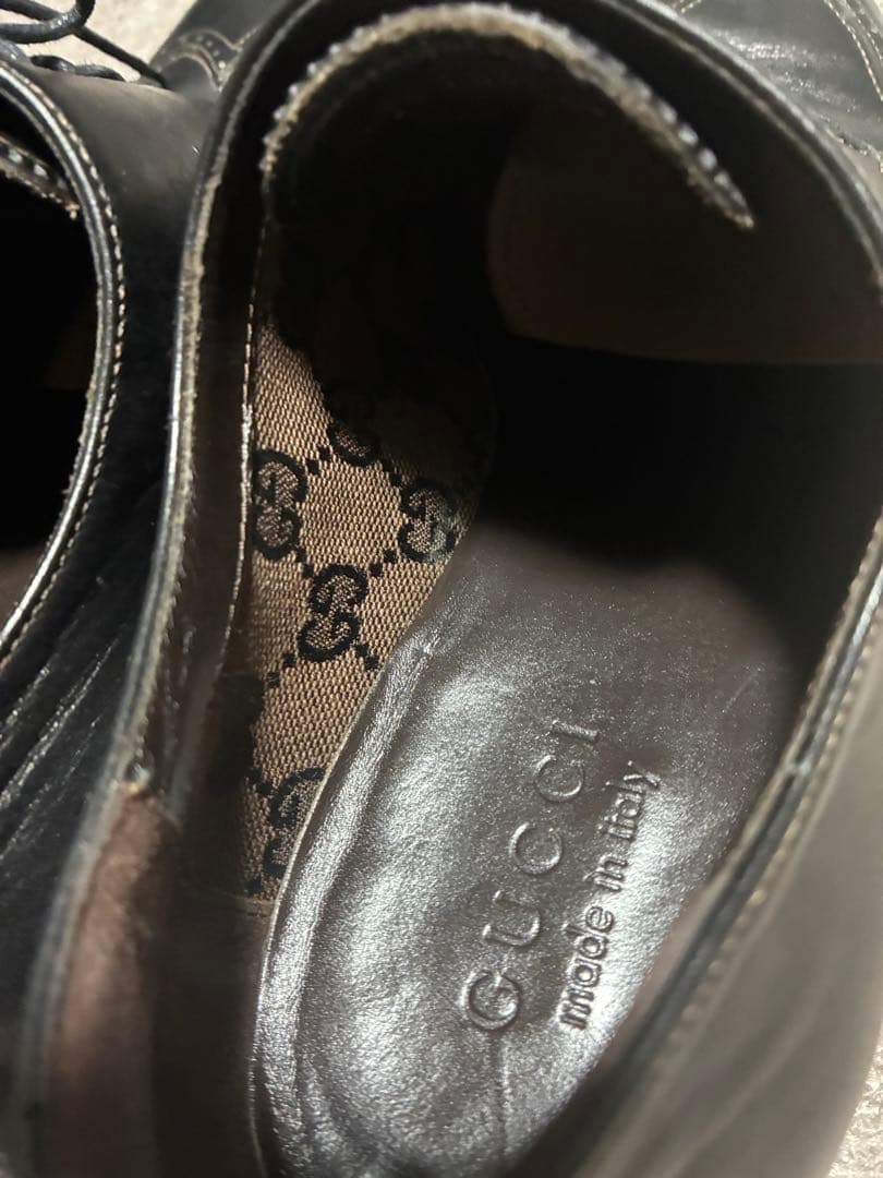 GUCCI ブラック ビジネスシューズ　革　41.5E 26.5位