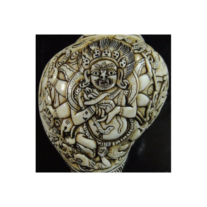 チベット密教法具 法螺貝（シャンカ）マハーカーラ（大黒天/だいこくてん）
