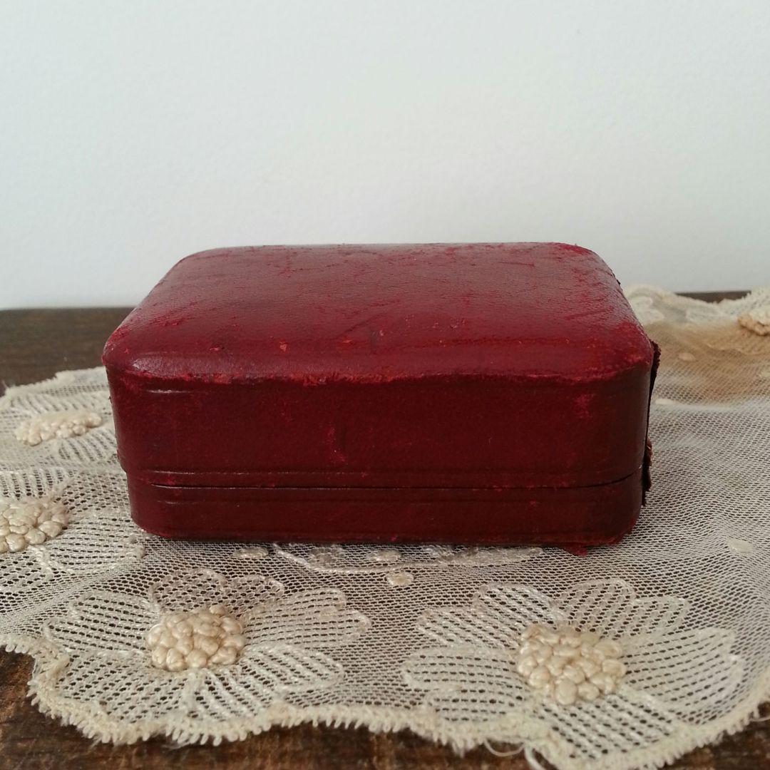 赤 ジュエリーボックス フランス アンティーク ネックレス