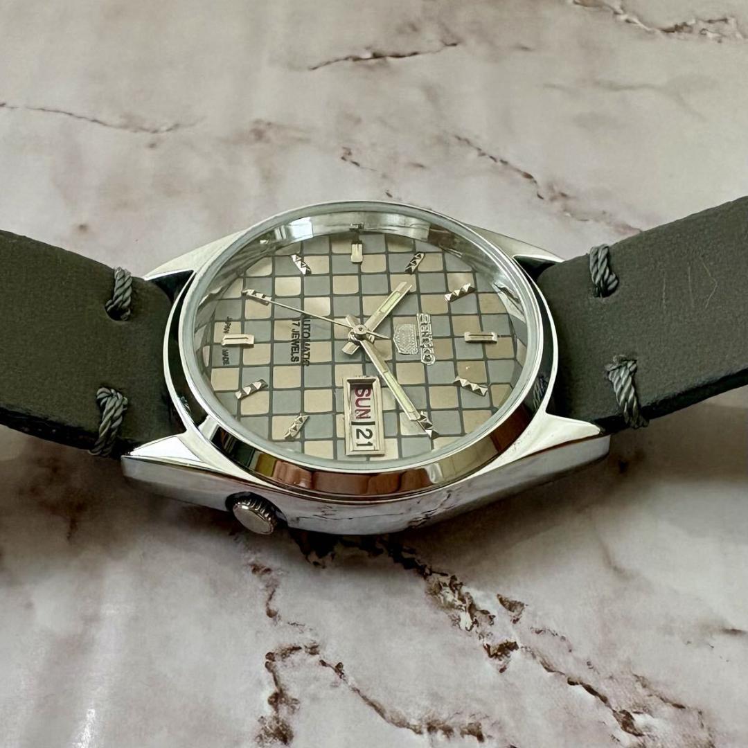 セイコー5★オーバホール済★デイデイト★自動巻★ヴィンテージ70S★グレー