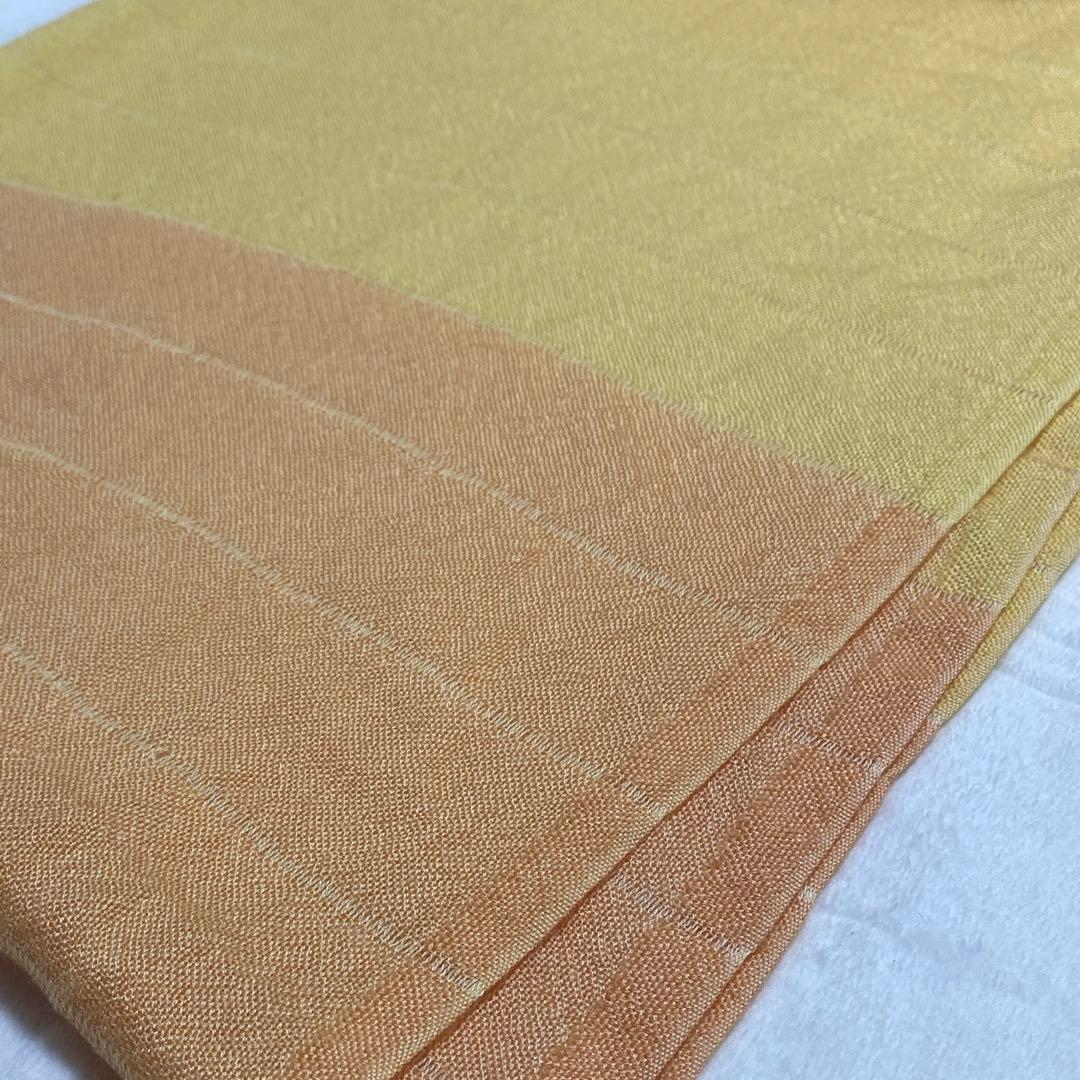 ロロピアーナ　カシミヤシルク　大判ストール　オレンジ系　バイカラー　イタリア製