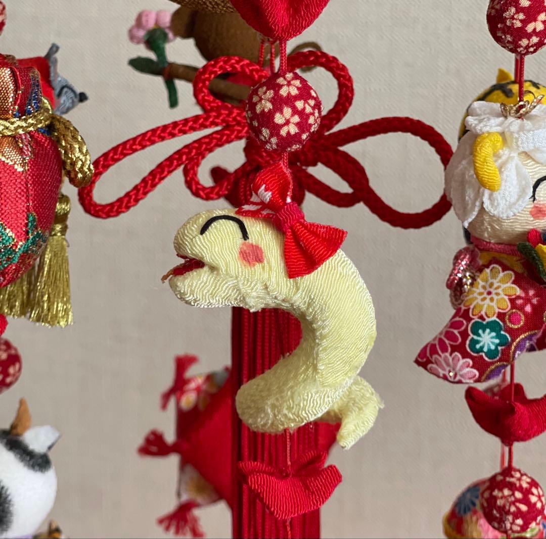 十二支の吊るし雛(木目込みまり　梅)