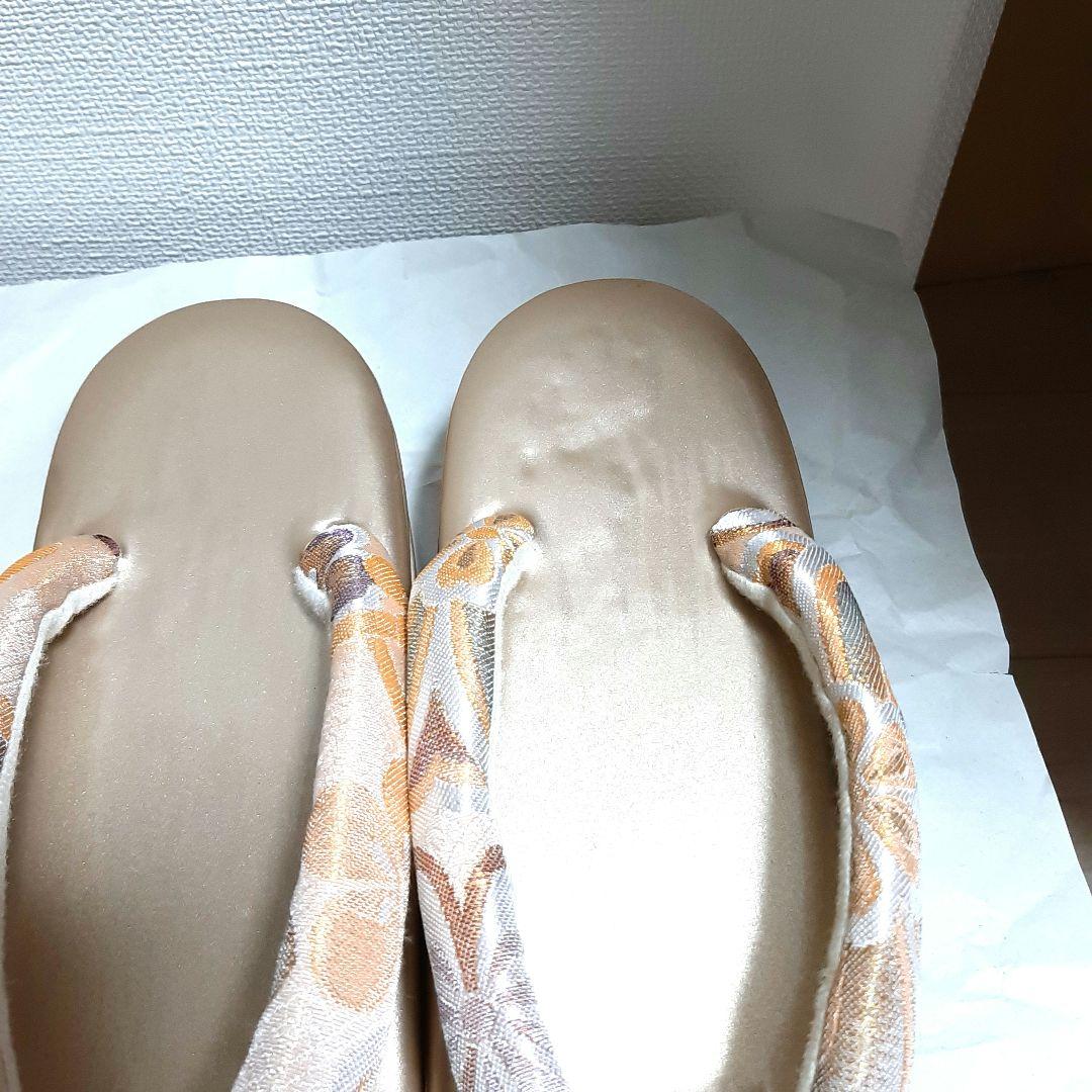 美品　高級和装バッグと草履セット　ベージュゴールド　成人式　卒業式　振袖　式