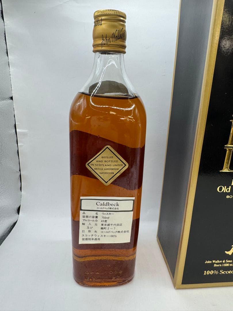 未開栓 古酒 ジョニーウォーカー 黒ラベル 金キャップ 750ml - メルカリ