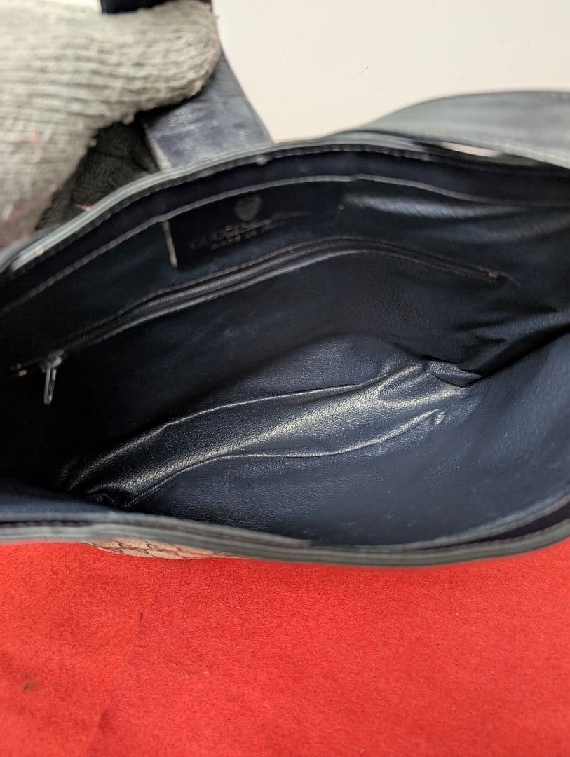 美品 極希少！gucci シェリーライン ショルダーバッグ マーモント ネイビー