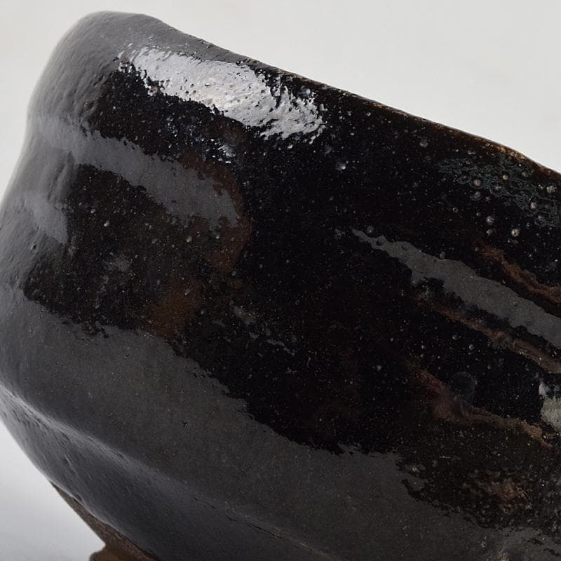 茶道具 楽吉左衛門 黒楽茶碗 時代箱付 V R9407