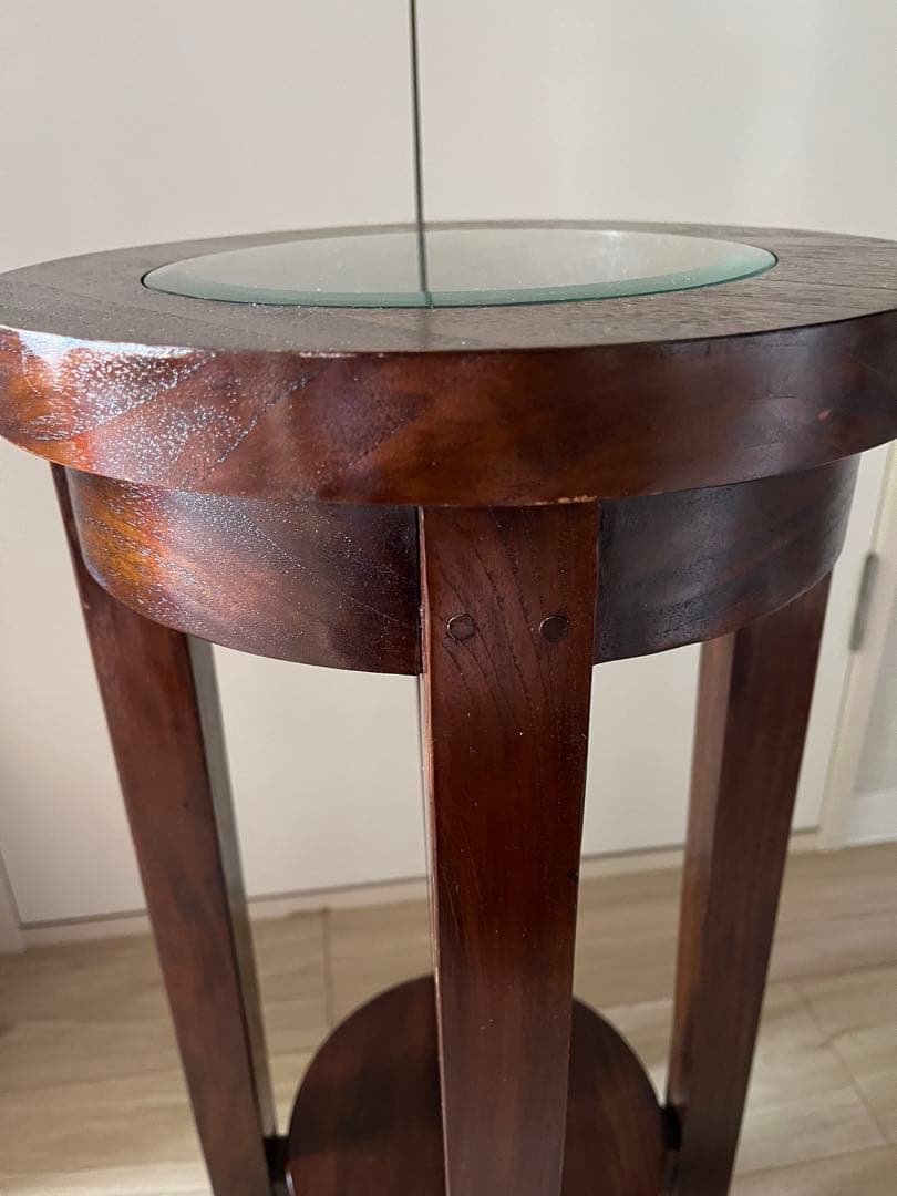 天然木 チーク サイドテーブル30cm