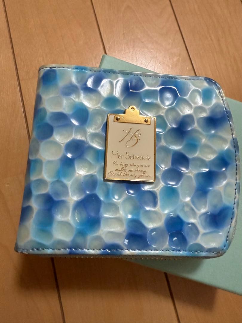 ごんさま専用　　Her Schedule 二つ折り財布 青系 HerSchedule】 二つ折り財布 コンパクト財布