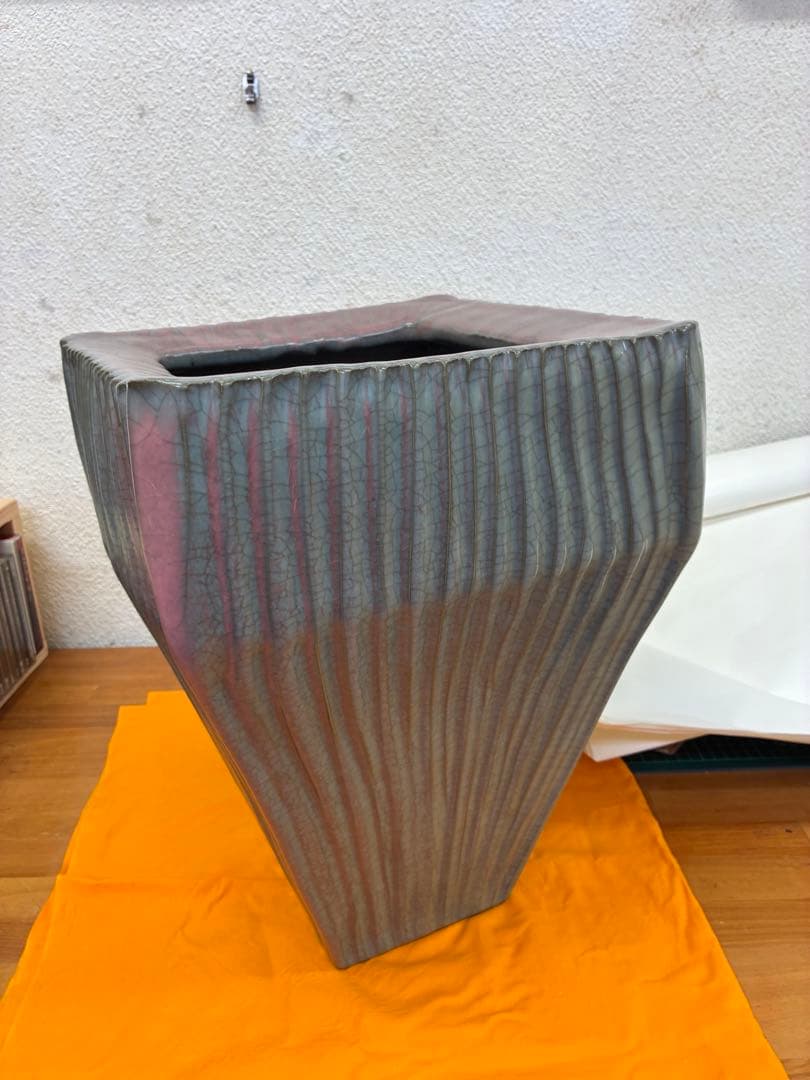 中島宏　青瓷釉彩壺　共箱・共布■本物保証■　最上位作　人間国宝 中島宏