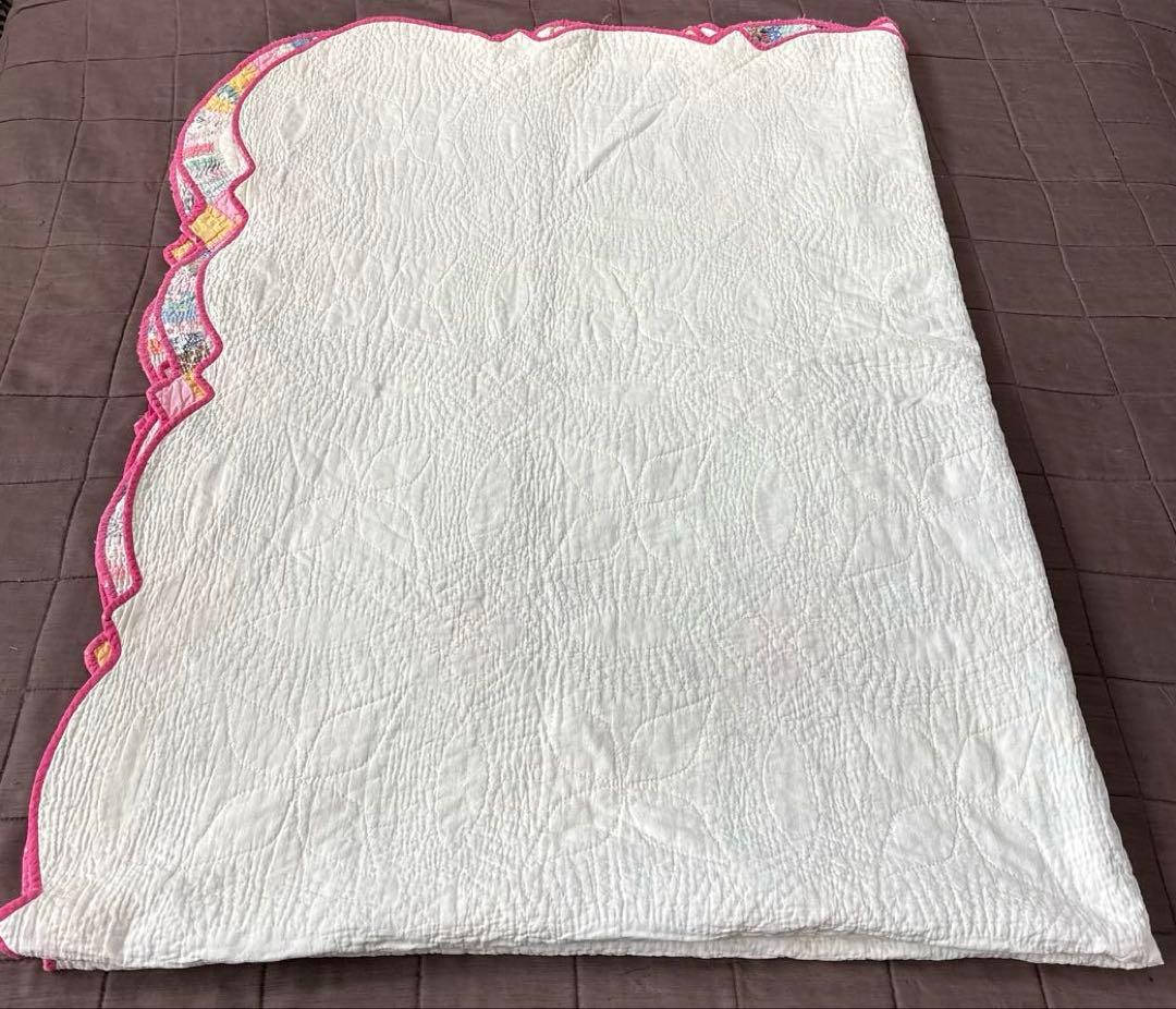 【稀少】【貴重】アメリカンアンティーク⭐︎ダブルウエディング　約224×166cm