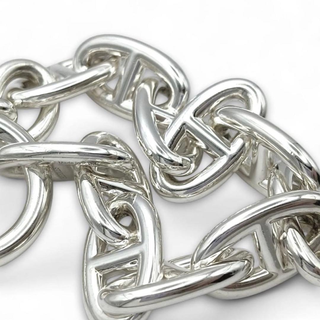 Hermès シルバーチェーンブレスレット GM11コマ 定価28