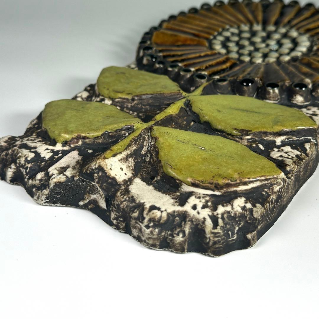 □極美品 リサラーソン LISA LARSON ひまわり 陶板 グスタフスベリの