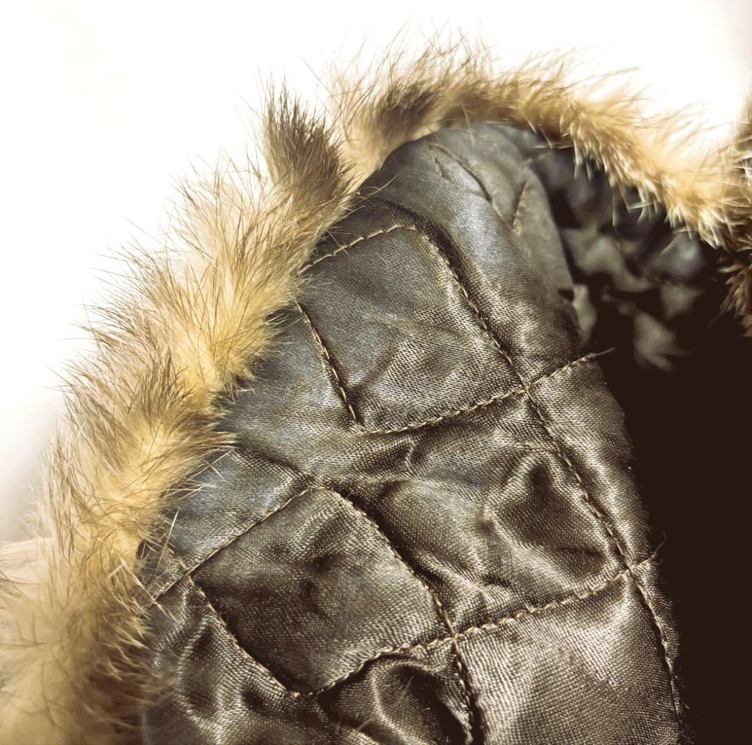 y*y様 Vintage リアルファー レザー フライト キャップ 帽子 ボンバ