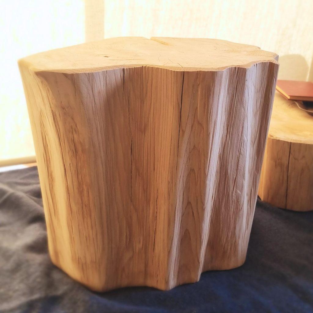 特大 ひのきの切株テーブル 高34幅44 根元末広がり - メルカリ