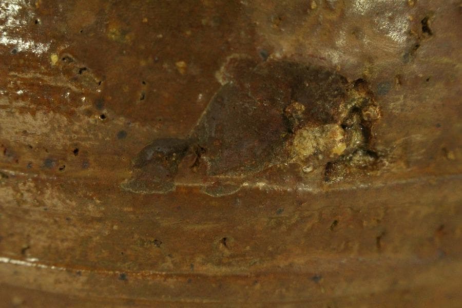 六古窯 古備前 種壺 水指 茶道具(RC974)