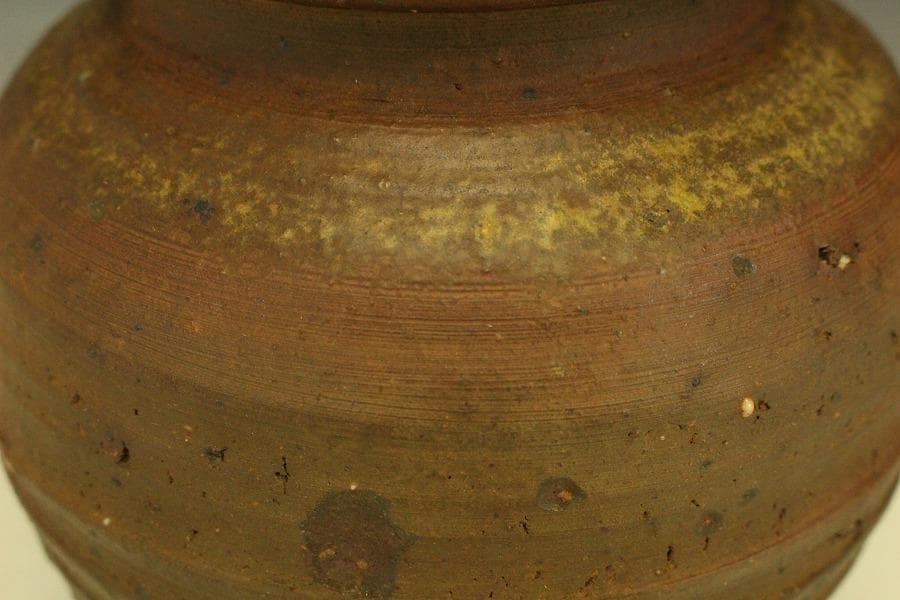 六古窯 古備前 種壺 水指 茶道具(RC974)