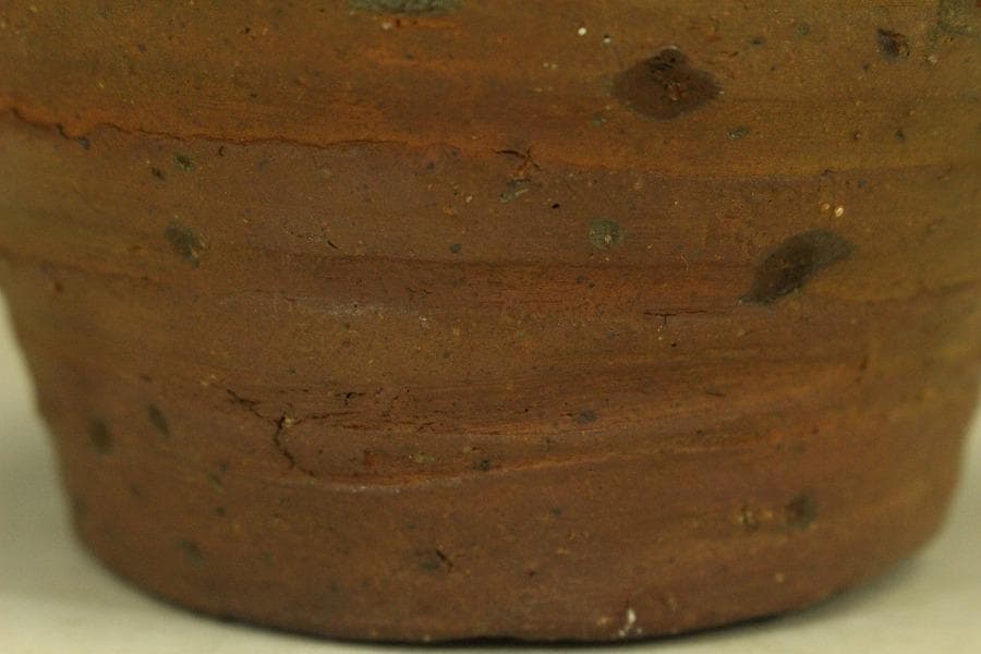 六古窯 古備前 種壺 水指 茶道具(RC974)