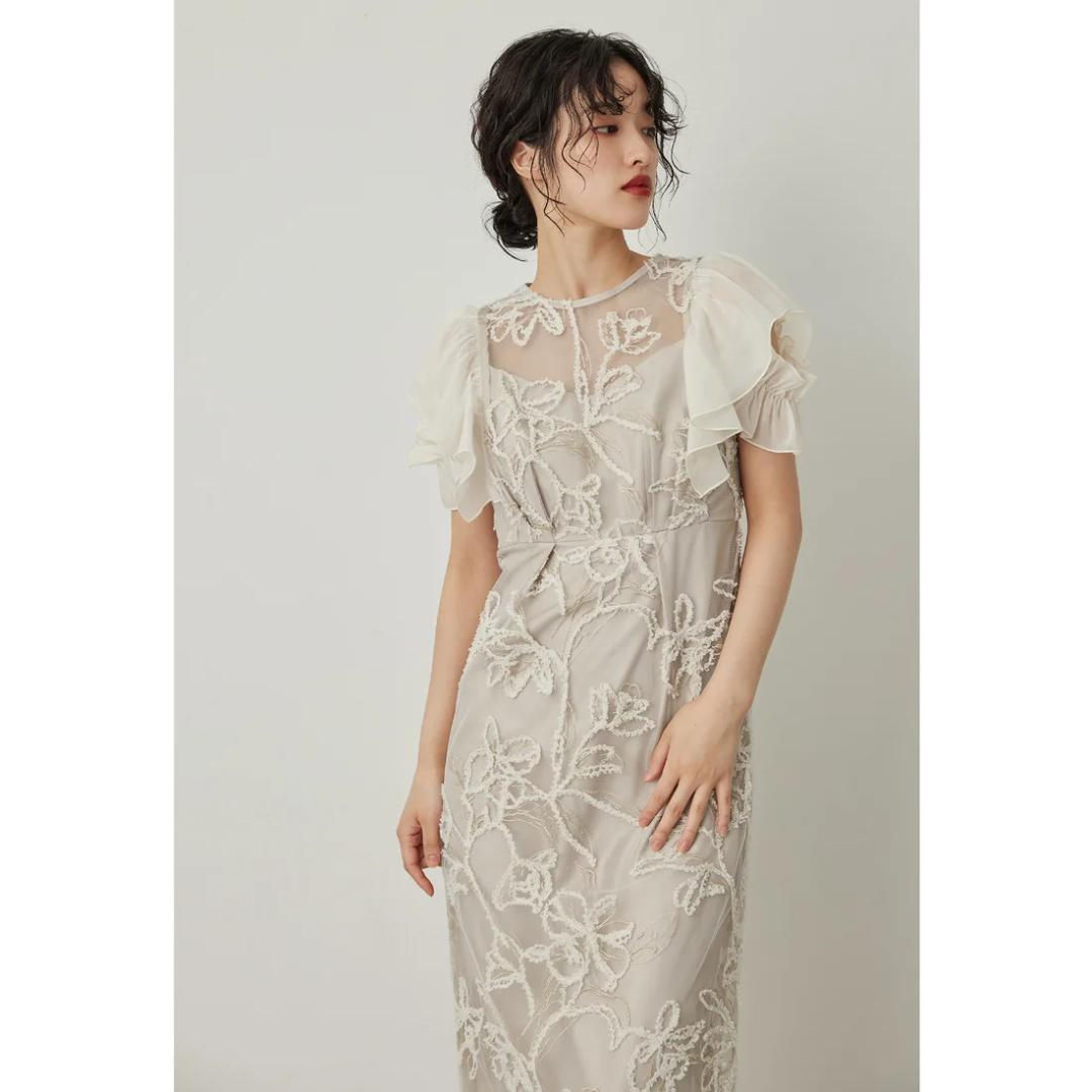 美品 niana ニアナ ワンピース ドレス S 結婚式 お呼ばれ オケージョン