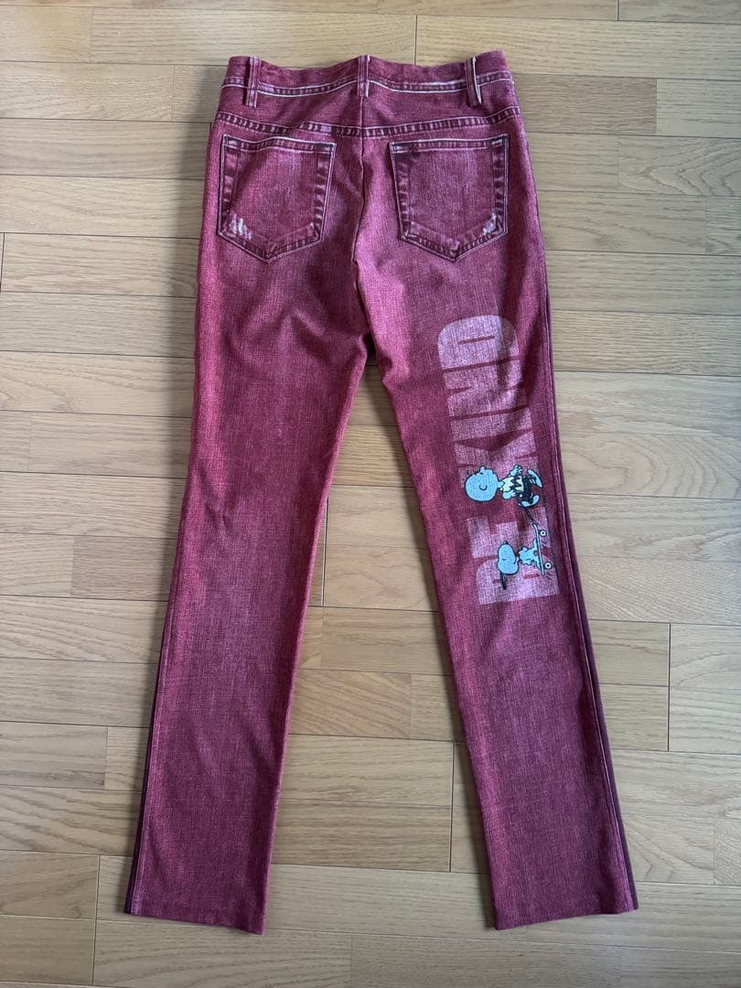 CASTELBAJAC 赤 スリムフィットパンツ