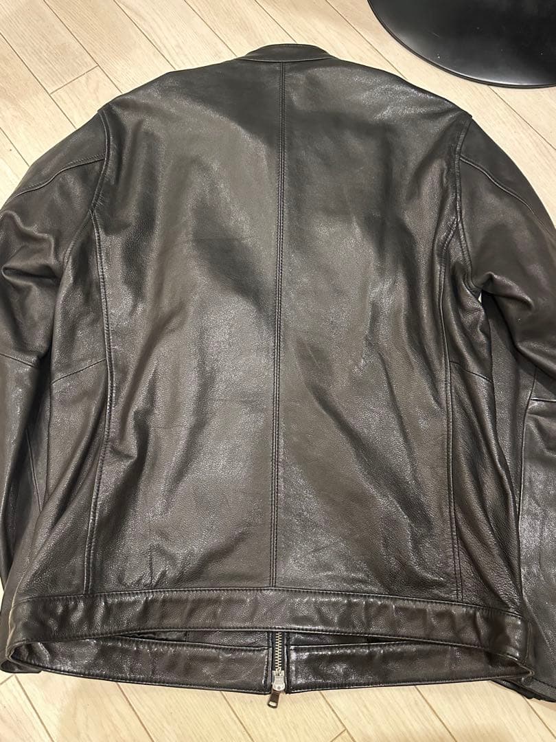 定価44, 極美品 BEAUTY&YOUTH ゴートシングルライダース