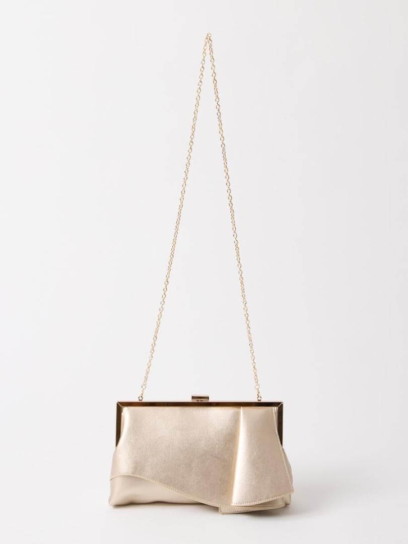 【美品】AIMER エメ フレアタッククラッチ ゴールド