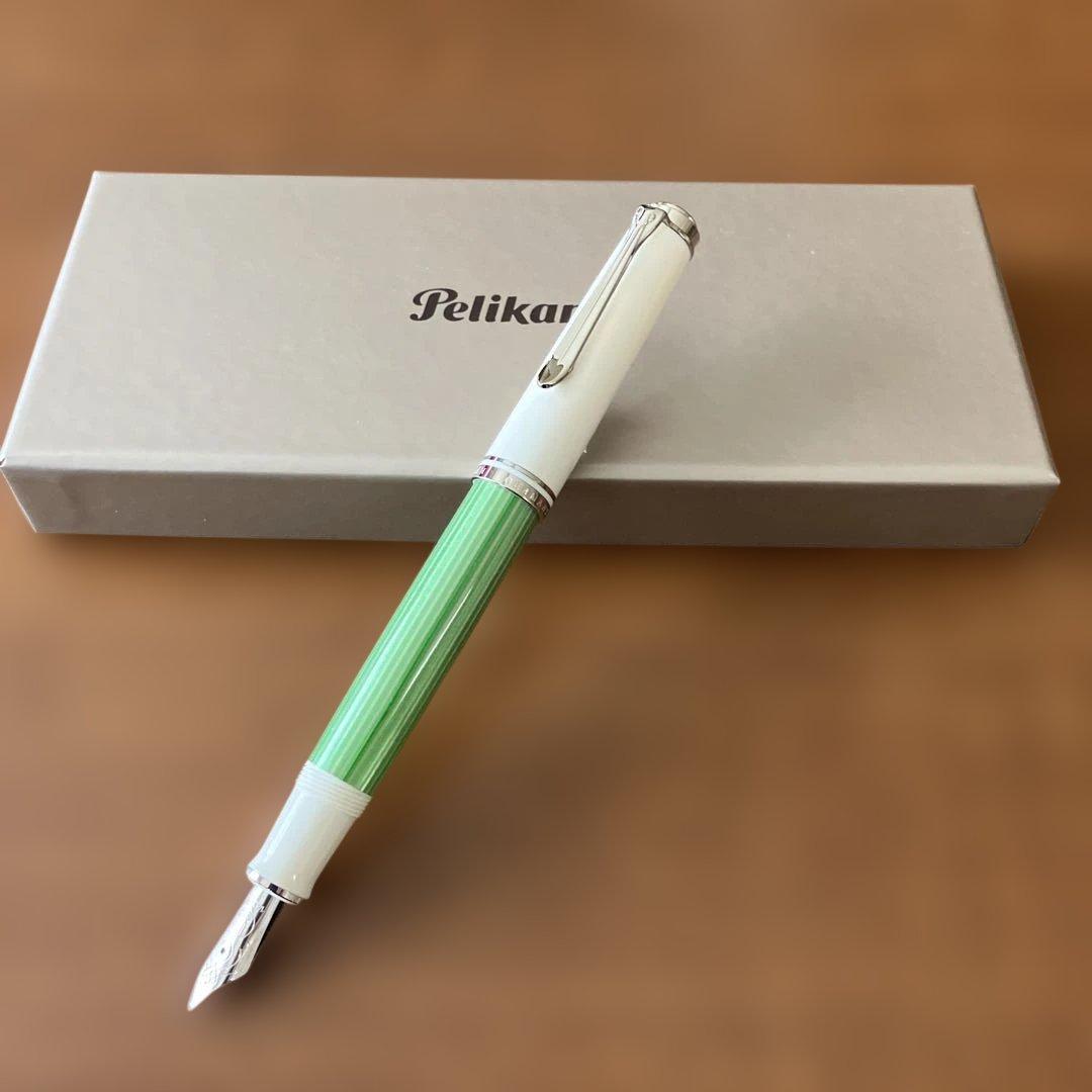 【未使用品】Pelikan 万年筆 M605「グリーンホワイト 」