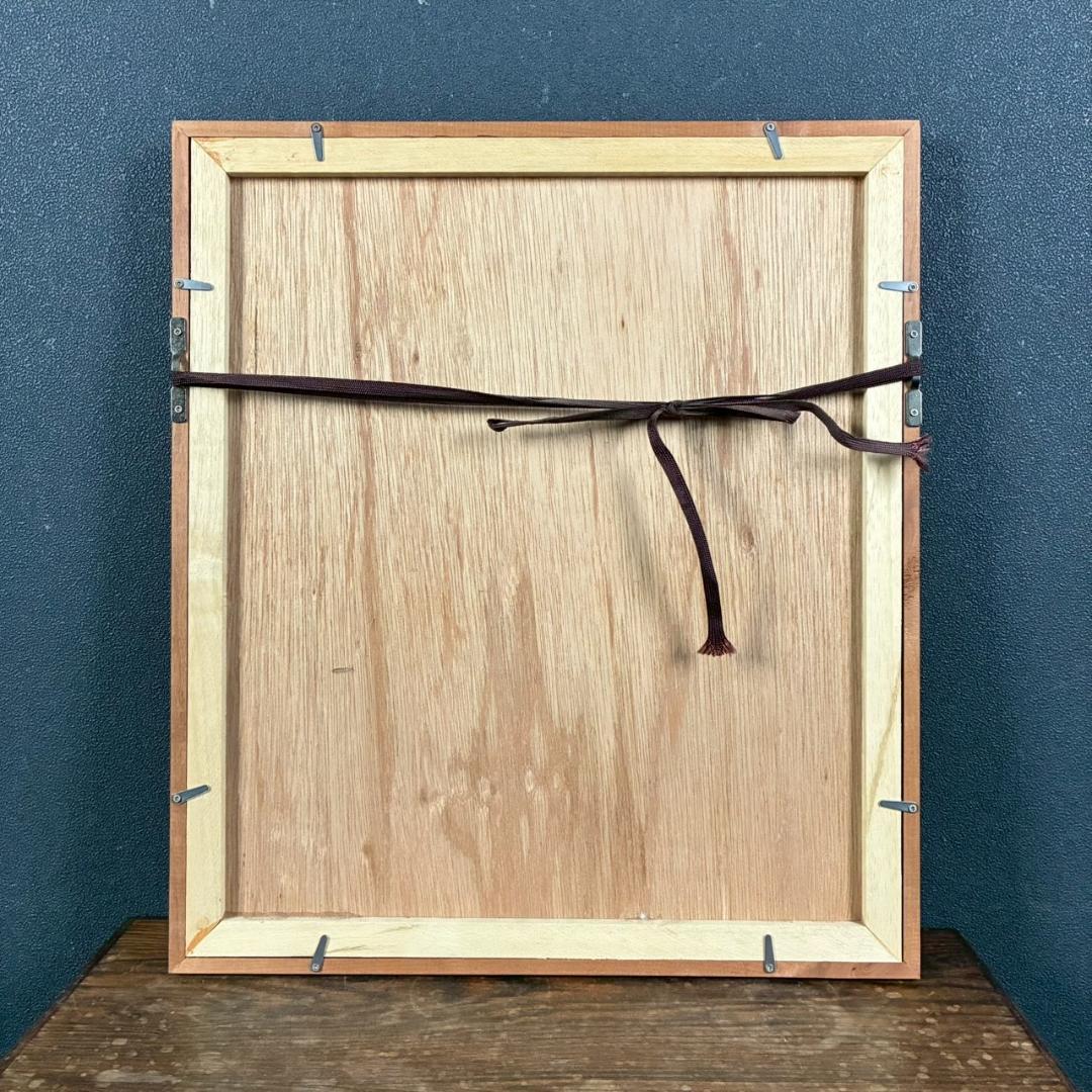 美品 牧野宗則「光彩」木版画 1987年制作 直筆サイン入り 額縁入り人気