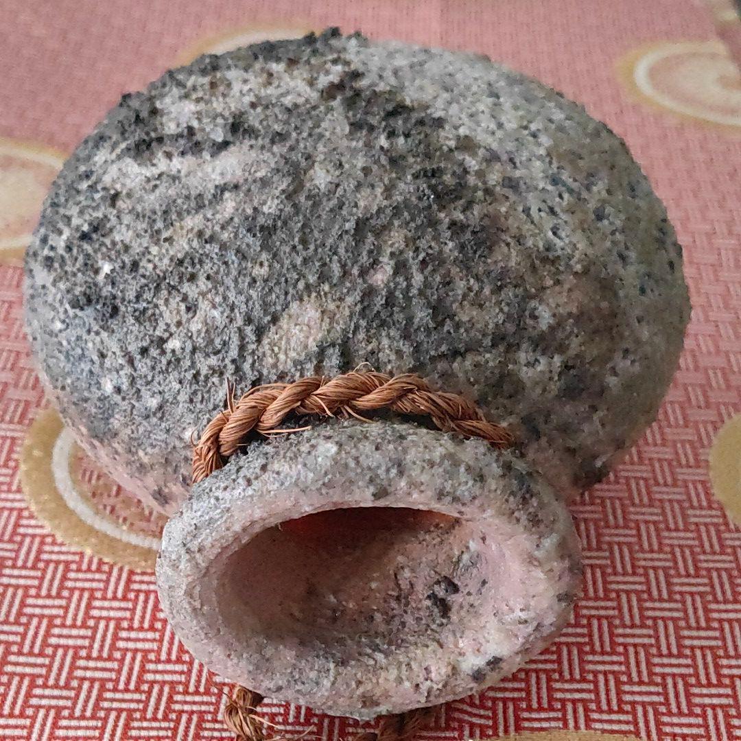 ベン・コーエン　焼締窯変 掛花入れ　越前 C