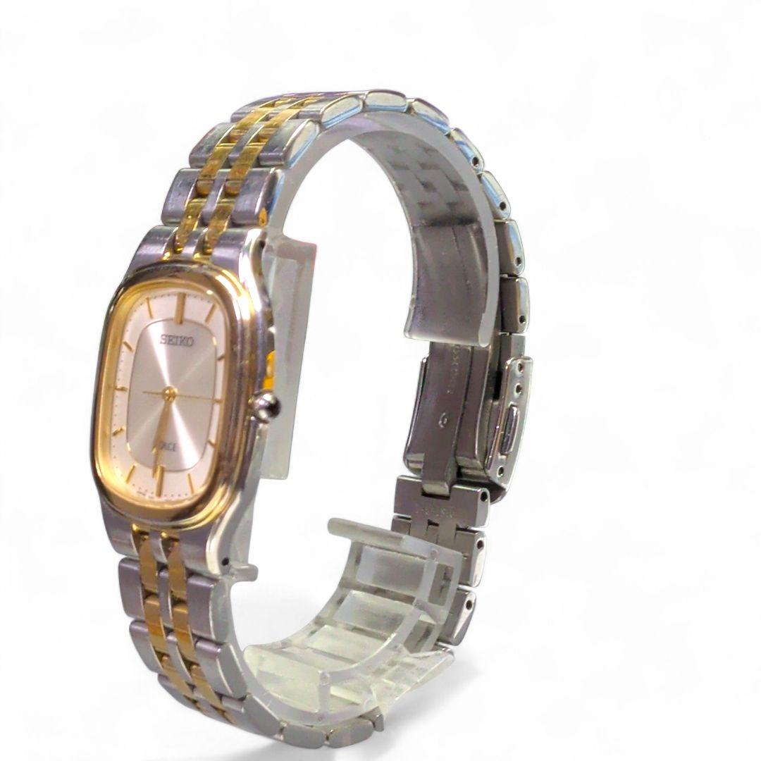 【美品】稼働品 セイコー ドルチェ 高精度クォーツ コンビメタル オーバル