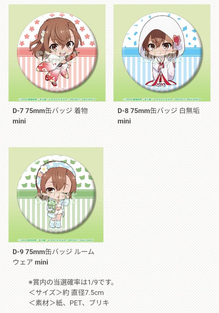 【コンプリート】御坂美琴 Birthday 投票くじ 2024 D賞