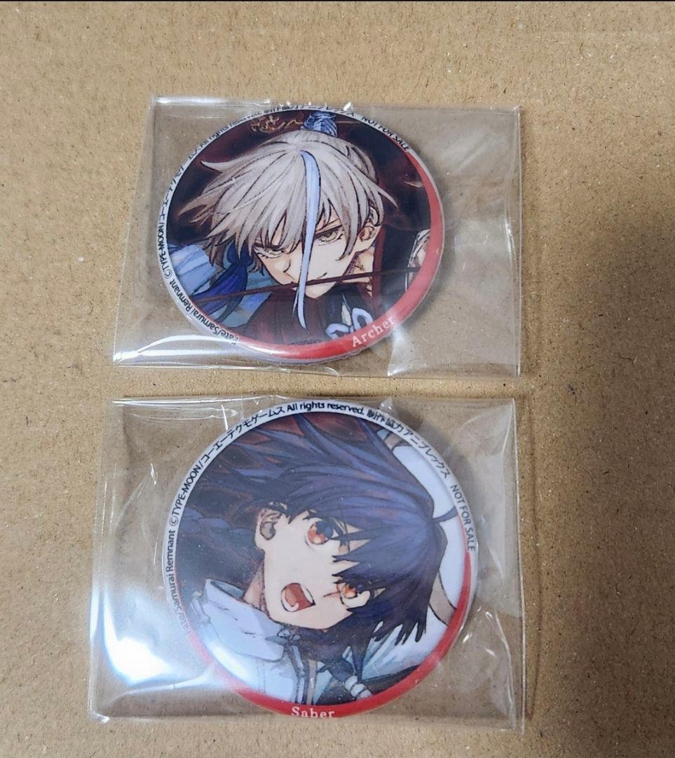 Fate/Samurai Remnant 特典 缶バッジ セイバー アーチャー Fate
