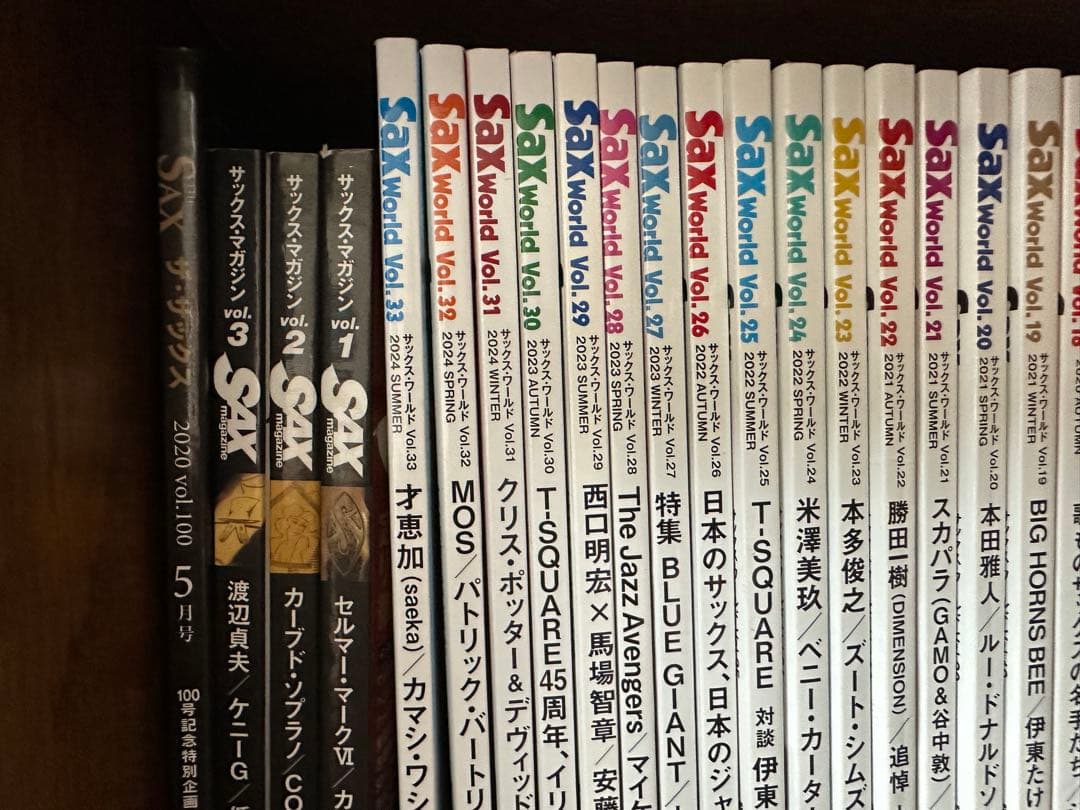 Sax World 雑誌 創刊号よりvol.33 まで