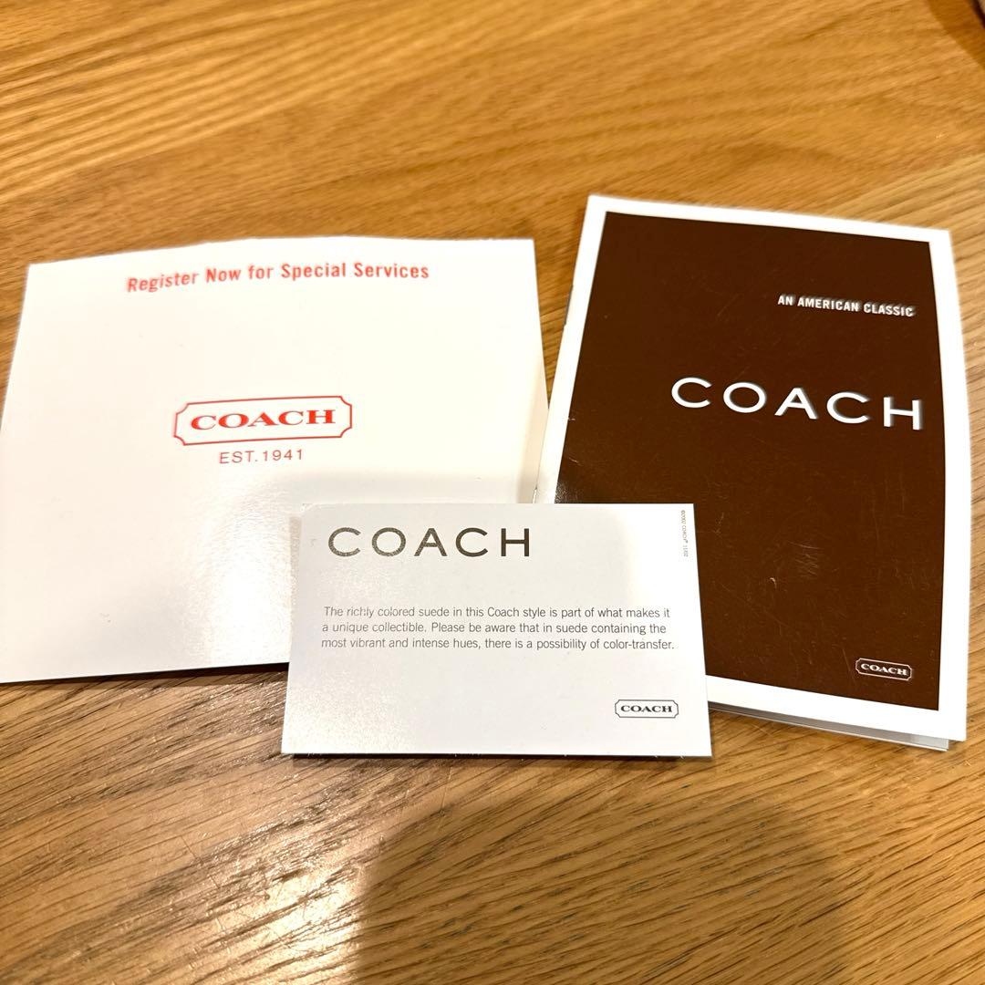 【COACH】スエードハンドバッグ パープル