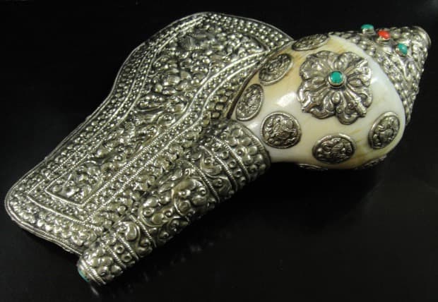 ◇チベット密教法具 法螺貝（シャンカ）