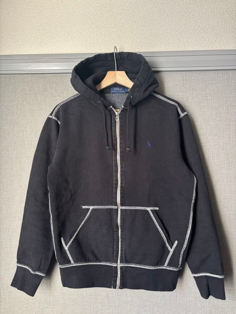 Polo Ralph Lauren ジップパーカー ブラック M overdye
