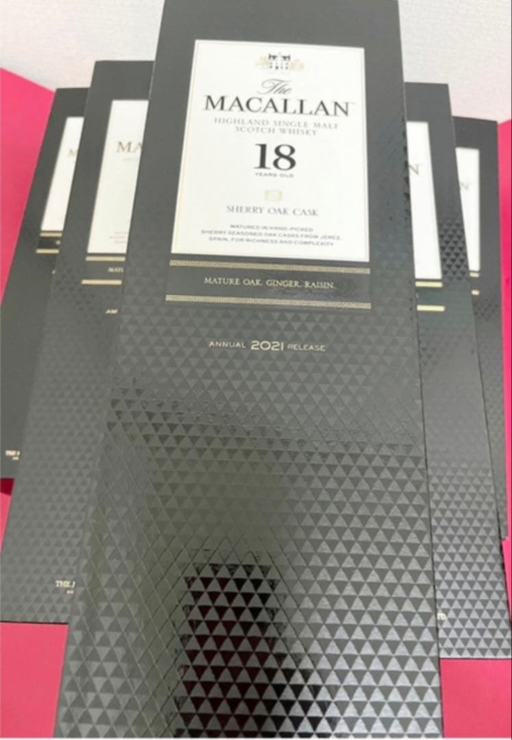 未使用】希少！ マッカラン18年 空箱 6本セット 専用段ボール付き