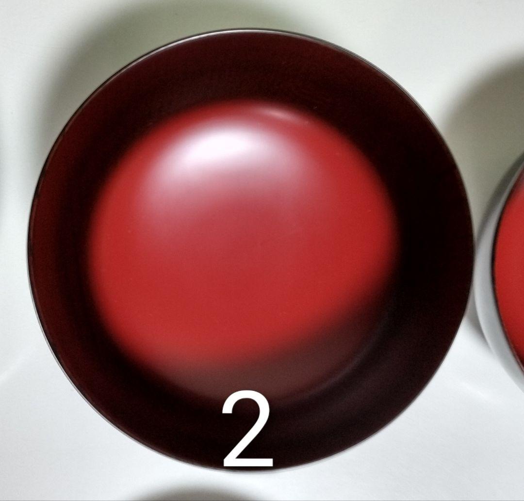 山中漆器　たに屋　木地呂内朱　ぼかし塗　応量器　1客　レアもの