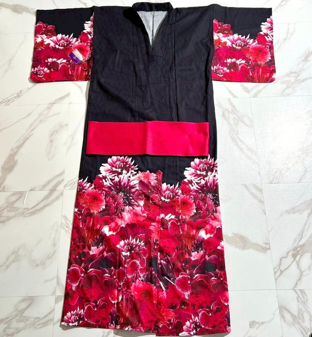 2018　未使用　Rady リゾフラ リゾートフラワー　浴衣　帯セット　ブラック