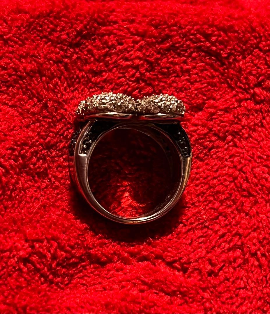 四つ葉のクローバー シルバーリングキュービックジルコニアCZ