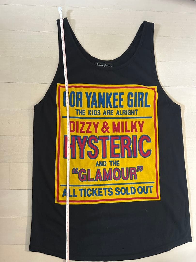 HYSTERIC グラフィックタンクトップ ブラック