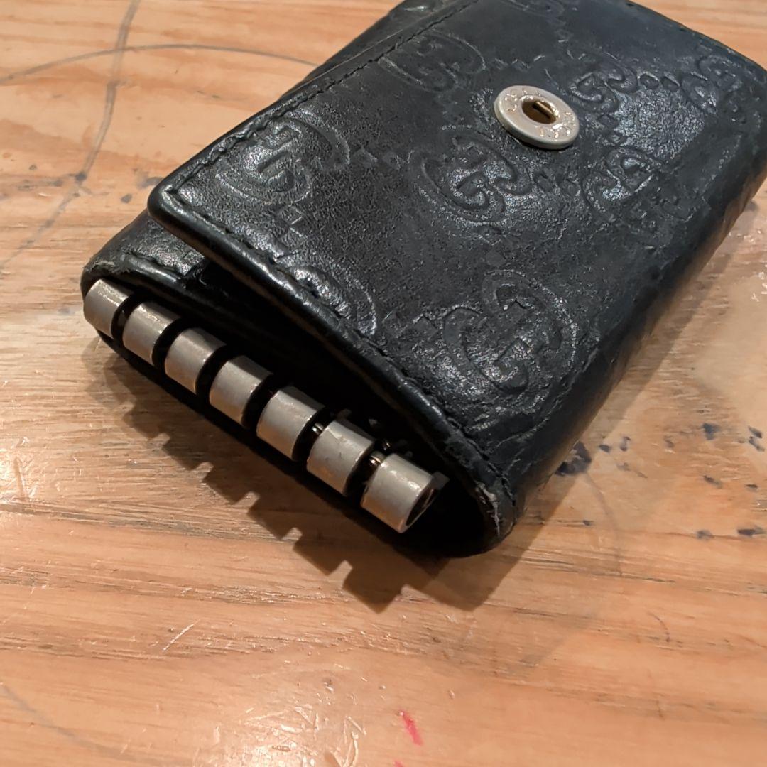 Gucci ブラック レザー キーケース - メルカリ