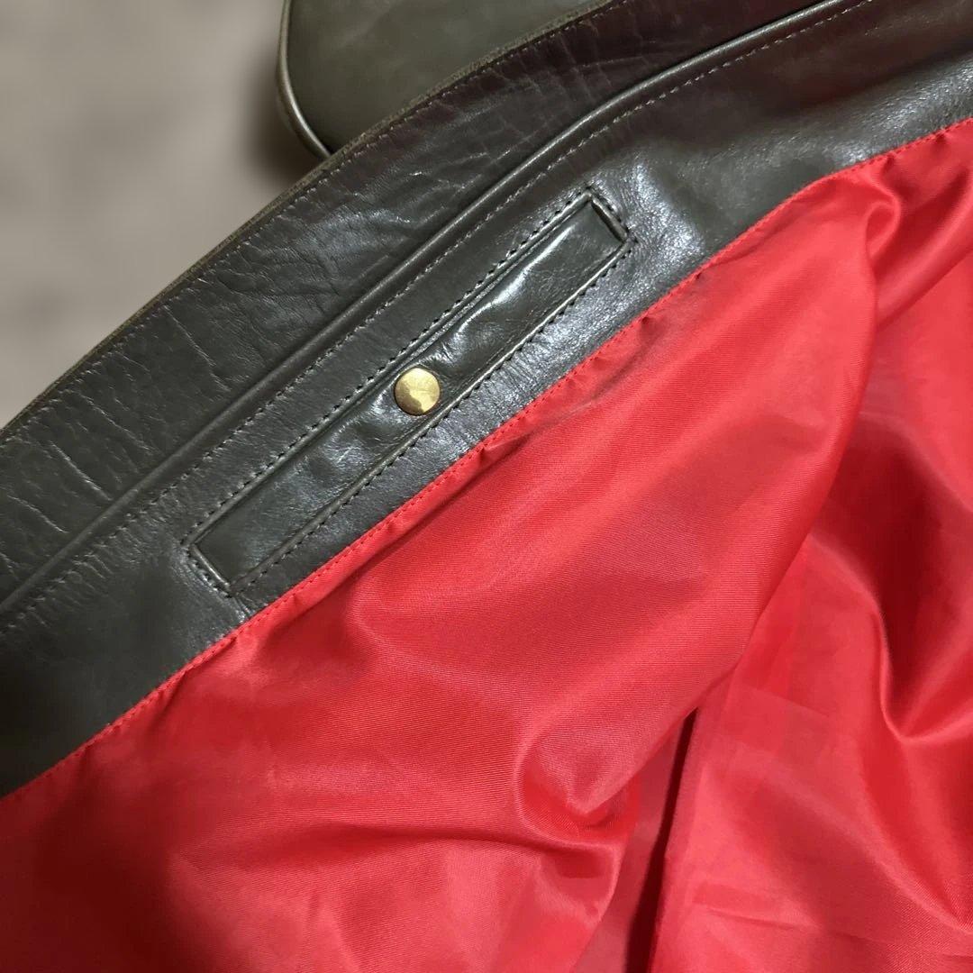 KADOYA ヘッドファクトリー オリーブ レザー シングルライダース