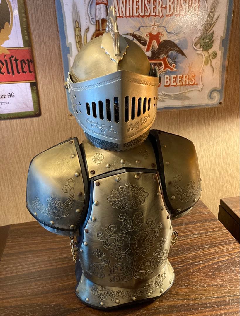 ニッカ 鎧 兜 甲冑 西洋 騎士 アンティーク 洋風 胸像 置物 昭和