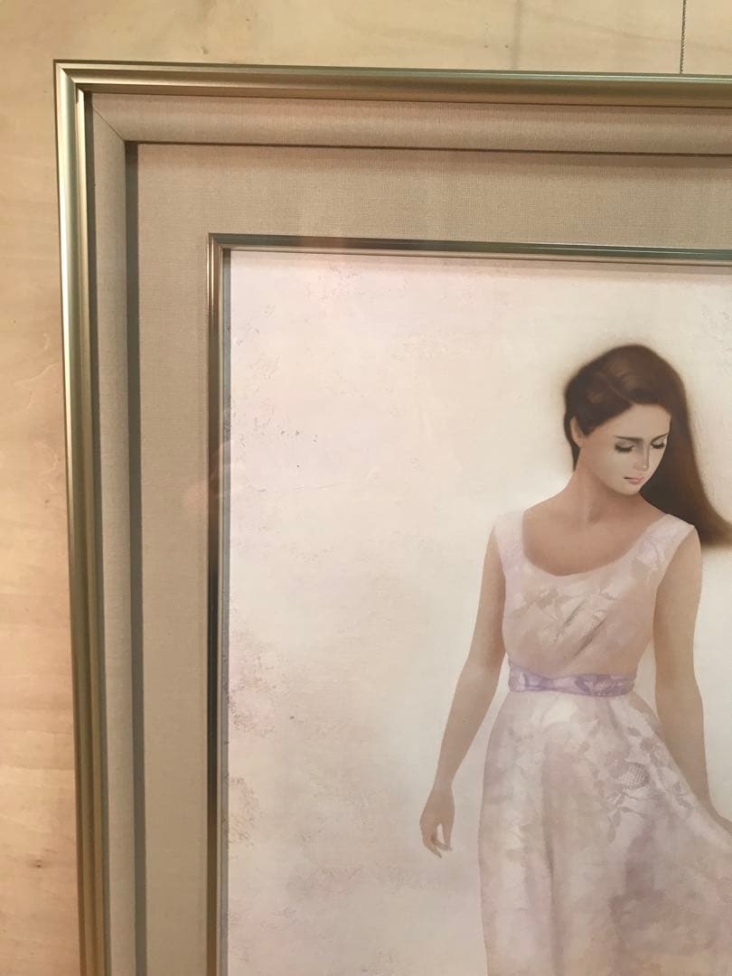 中原脩　「風」　油彩Ｆ１０号　画面右下・キャンバス裏に本人直筆サイン有り